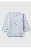 Benetton Yenidoğan Mavi Uzun Tshırt