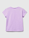 Benetton Kız Çocuk Baskılı Tshirt 1-6 Yaş Lila