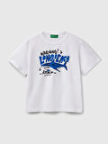 Benetton Erkek Çocuk Baskılı Tshirt 1-6 Yaş Beyaz