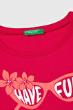United Colors of Benetton Kız Çocuk Tişört 3JERC10PB