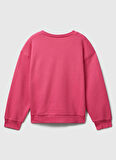 Benetton Baskılı Kız Çocuk Pembe Sweatshırt 3J68C10Q0
