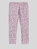 Benetton Kız Çocuk Desenli Tayt 1-6 Yaş Lila