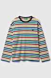 United Colors of Benetton Erkek Çocuk 3FNLC10QB-25K  Uzun Kol Çizgili Tshirt Beyaz