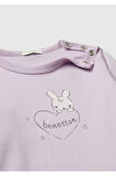 Benetton Yenidoğan Lila Uzun Tshırt