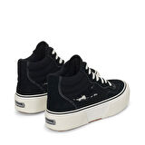 Superga 3141 REVOLLEY MID RIPPED Kadın Siyah Sneaker S6126TW-A6M 