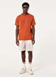 Oakley O BARK 2.0 Turuncu Bisiklet Yaka Normal Baskılı Erkek T-Shirt