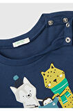 United Colors Of Benetton Bebek Lacivert Tişört (Model Kodu: 3Atna105F )