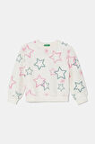 Kız Bebek Sweatshirt - Ekru | 12-18 AY