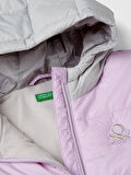 Benetton Kız Çocuk Çok Renkli Mont 1-6 Yaş Lila