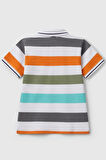 United Colors of Benetton Erkek Çocuk Çizgili Polo T shirt 39QAG300V