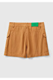 United Colors Of Benetton Kadın / Kız Kahverengi Şort (Model Kodu: 124P41T0D901K )