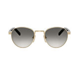 Prada PR B52S ZVN02C 49 Unisex Oval Gold Metal Güneş Gözlüğü