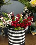 Yapay Çiçek Kokina Demet Beyaz K51 Yılbaşı Çiçeği Christmas White Berry