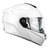 CGM 568A BER MONO ÇENE AÇILIR MOTOSİKLET KASKI BEYAZ / L