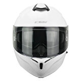 CGM 568A BER MONO ÇENE AÇILIR MOTOSİKLET KASKI BEYAZ / L
