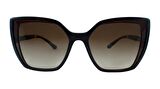 DOLCE&GABBANA  6138 3185/13 55  Kadın KAHVE Çekik Çerçeve Güneş Gözlüğü