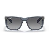 Ray-Ban RB 4165 6596T3 51 Justin Unisex Polarize Şeffaf Mavi Kemik Güneş Gözlüğü