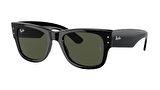RAY-BAN  0840S 901/31 51 MEGA WAYFARER Unisex SİYAH Köşeli Çerçeve Güneş Gözlüğü