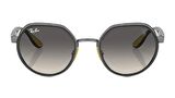 RAY-BAN FERRARI  3703M F03011 51  Erkek GÜMÜŞ Yuvarlak Çerçeve Güneş Gözlüğü