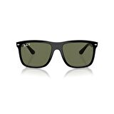 Ray-Ban RB 4547 60158 60 Boyfriend Two Polarize Unisex Kare Siyah Kemik Güneş Gözlüğü