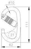 CT CELIK C/F OVAL KARABINA TRI-LOCK