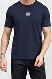 Bisiklet Yaka Erkek T-Shirt-Mavi | XL
