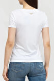 Bisiklet Yaka Kadın T-Shirt-Beyaz | XL