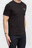 Erkek Bisiklet Yaka T-Shirt-Siyah | S