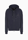 Erkek Fermuarlı Sweatshirt-Lacivert | M