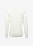 Bisiklet Yaka Normal Düz Beyaz Erkek Kazak 6RZM1F 1116 OFF WHITE