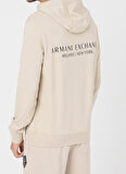 Armani Exchange Kapüşon Yaka Krem Erkek Sweatshırt 8NZM94 1934 SILVER LINING