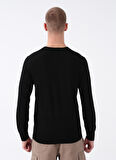 Armani Exchange Bisiklet Yaka Regular Fit Düz Siyah Erkek Kazak 8NZM4R 1200-BLACK