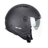 CGM 116A AIR Açık Kask SİYAH Uzun Vizör+Güneş Vizörlü -L