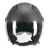CGM 116A AIR Açık Kask SİYAH Uzun Vizör+Güneş Vizörlü -L