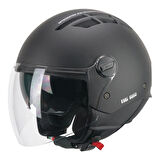 CGM 116A AIR Açık Kask SİYAH Uzun Vizör+Güneş Vizörlü -L