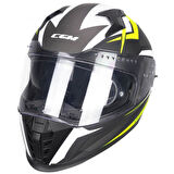 CGM 311G BLAST SPORT KAPALI MOTOSİKLET KASKI Mat Siyah-Sarı XL