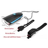 XML-T6 LED 1200 Mah Su Geçirmez Far Kornalı Bisiklet Feneri