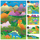 Headu Playrama Puzzle Dinosaurs (3-6 Yaş)