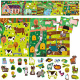 Headu Puzzle + Stickers The Farm (+3 Yaş)