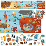 Headu Puzzle + Stickers The Pirates (+3 Yaş)