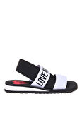 Love Moschino Beyaz - Siyah Kadın Sandalet JA16033G0M