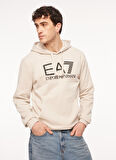 EA7 Kapüşon Yaka Gümüş Erkek Sweatshırt 6RPM17PJSLZ1716