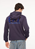 EA7 Kapüşon Yaka Lacivert Erkek Sweatshırt 6RPM10PJRJZ0554