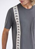 Kappa 341E78Wal5 M 222Banda Ecop Bisiklet Yaka   Regular Fit Düz Gri Erkek T-Shirt