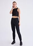 Kappa Regular Fit Siyah Kadın Eşofman Altı 371H1BW005 W AUTHENTIC TARIAYX