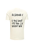John Richmond Bisiklet Yaka Beyaz Erkek T-Shirt UMA23003TS