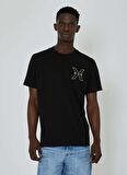 John Richmond Bisiklet Yaka Siyah Erkek T-Shirt UMP24031TS