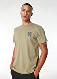 John Richmond Bisiklet Yaka Haki Erkek T-Shirt UMP24057TS