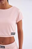 Kappa Bisiklet Yaka Düz Pembe Kadın T-Shirt 321F4SWW71 W AUTHENTIC TIER1 LAMARA