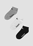 Kappa Siyah - Beyaz - Gri Unisex Çorap 381N1LW AUTHENTIC SANDY TK 3PACK